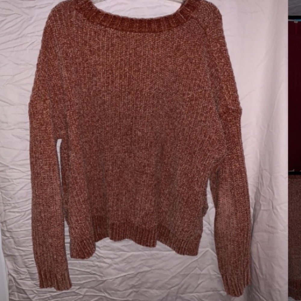 Pink woven sweater